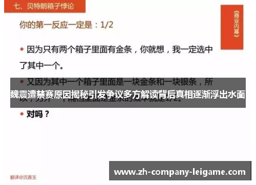 魏震遭禁赛原因揭秘引发争议多方解读背后真相逐渐浮出水面
